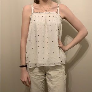 Ann Taylor loft light and loose, polka dot top